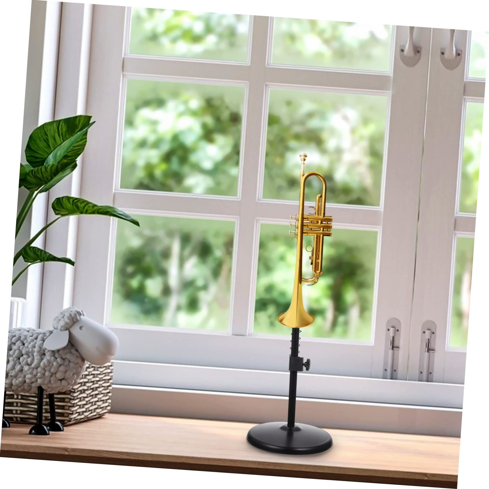 LALAFINA Iron Trumpet Stand Flugelhorn Display Rack Sturdy Musical Instrument Storage