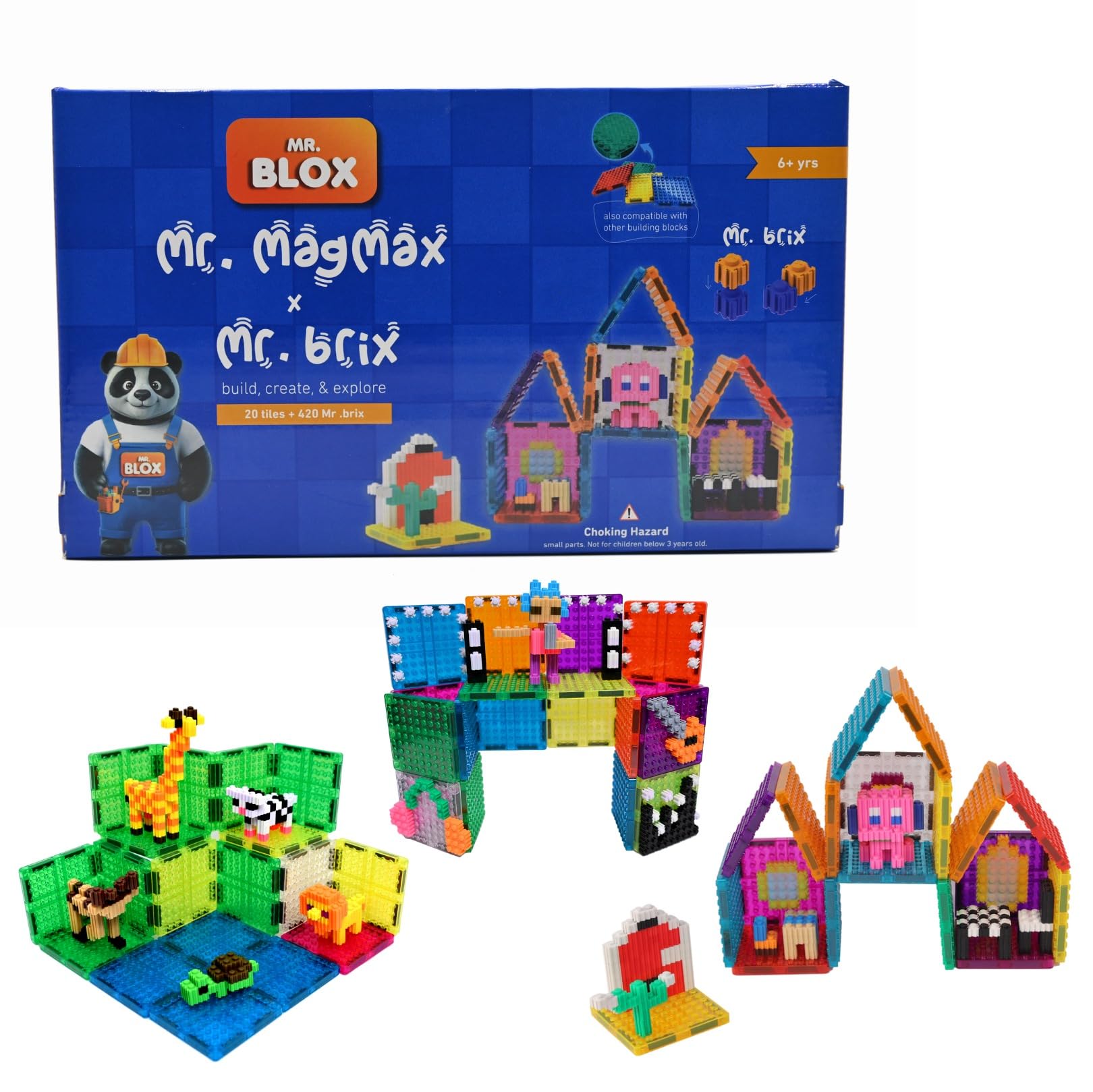 MR. BLOX Mr. Magmax & Mr. Brix Puzzle Blocks | Building Toy for