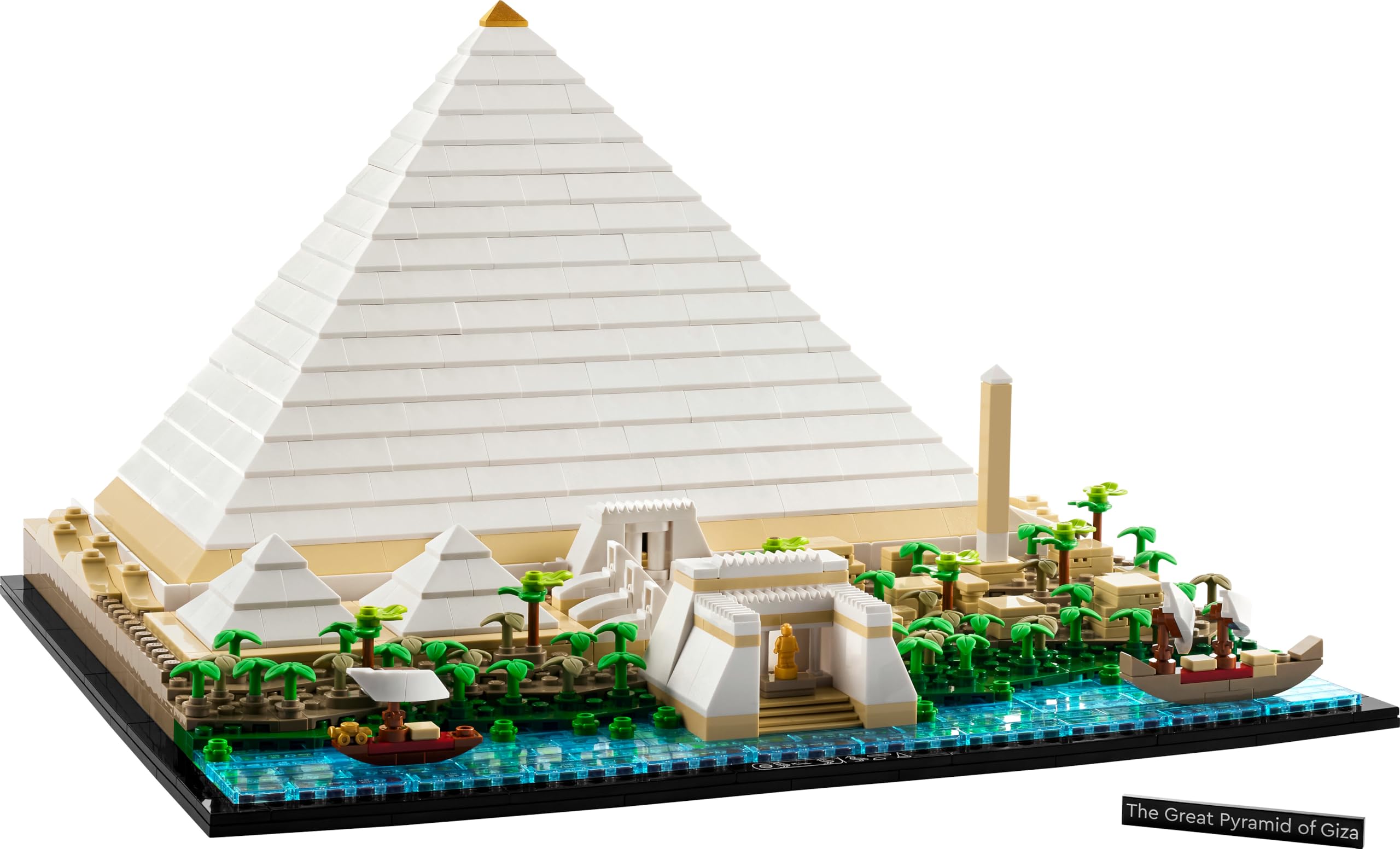 LEGO Architecture La Grande Piramide di Giza, Decorazione per la Casa, Idea Regalo per Adulti, Uomini, Donne, Mamma, Papà, Hobby Creativi con le Costruzioni, Collezione Monumenti Famosi 21058