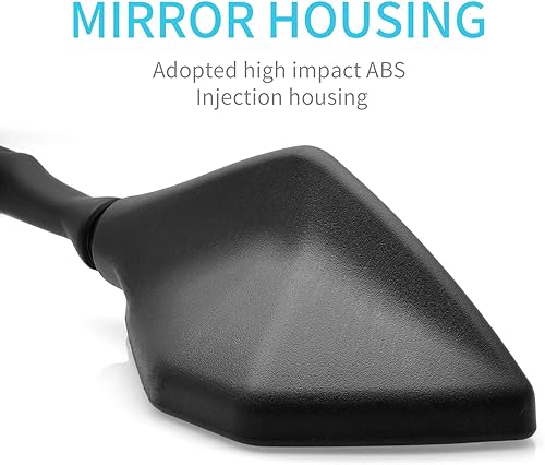 Miniatura 3 de MZS Espejos de motocicleta de carreras, espejo retrovisor lateral negro compatible con EX 500 2024  ZX6R ZX-6R 2013-2022  EX300 ABS 2013-2018  EX