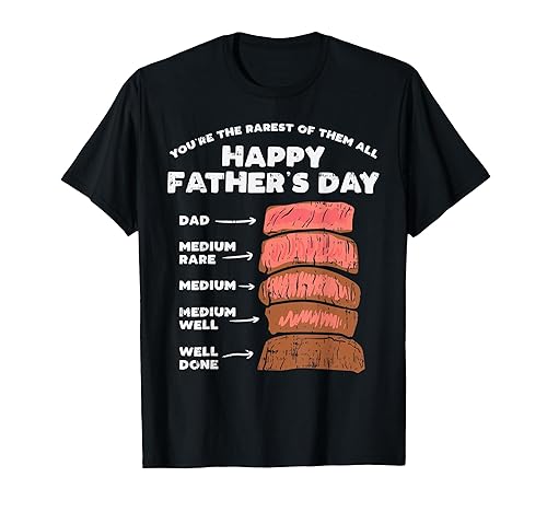 Happy Fathers Day Rarest Dad Steak Funny Food Lover Gift