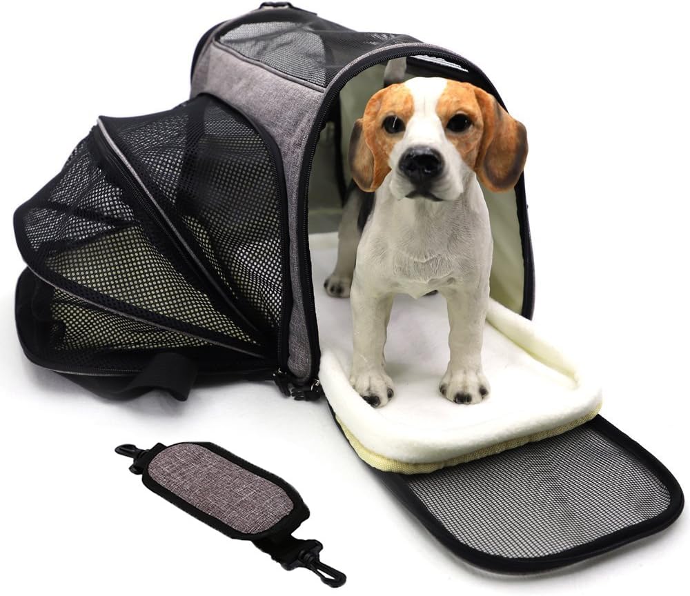 Pet Travel Carrier Airline Approved Premium Under Seat for Dogs and Cats - Soft Sided Pet Carrier Tote Bag Backpack with Fleece Bed &…