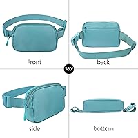 Vista 202 de Riñonera cruzada para mujeres y hombres, bolsa para cinturón para senderismo con correa ajustable, riñonera para correr, entrenamiento, deportes