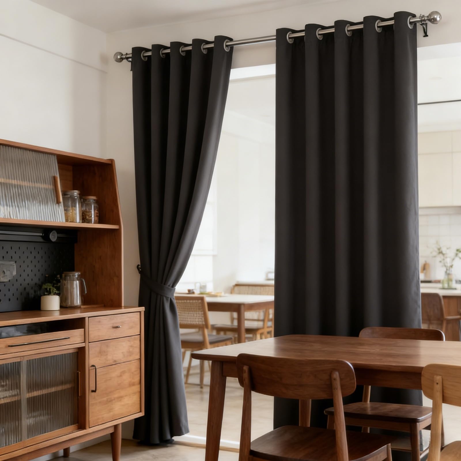 Draperies intérieures haut de gamme 170x250 cm isolantes thermiques grises