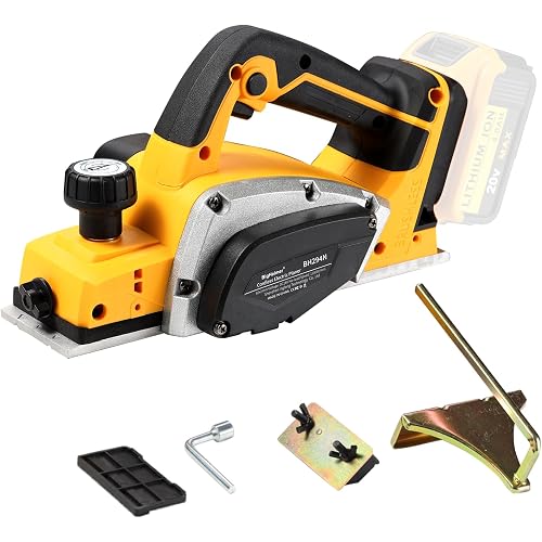 Cordless Hand Planer for DeWalt 20V Battery, Brushless 15000RPM 3-1/4" Wood Planer