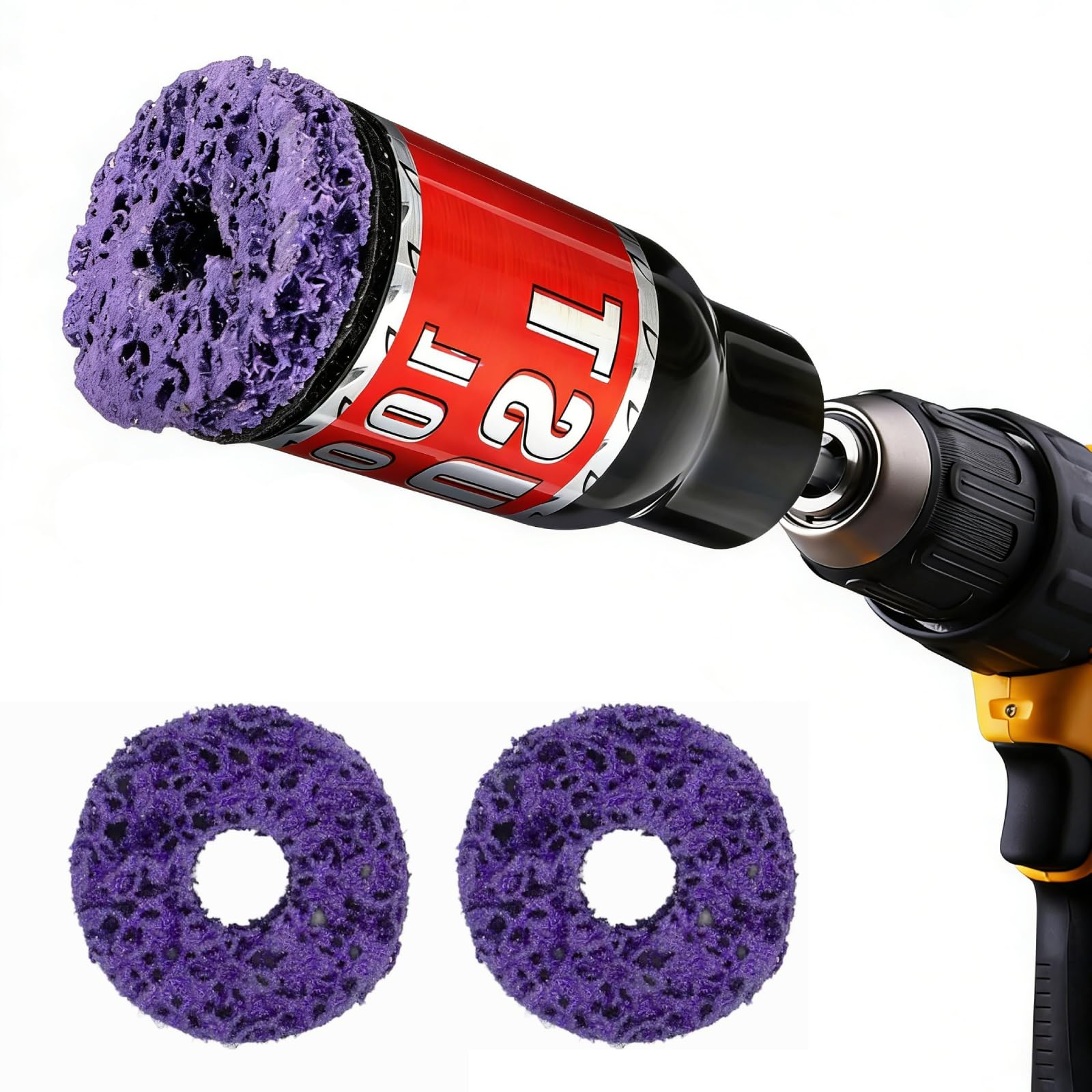 VOBOR Limpiador de Pernos de Rueda, para Llave Impacto 1/2" Pulgada, Efectivo Modo Aire Eléctrico, Eliminación Óxido Pulido, Removedor Escala Industrial Eficaz