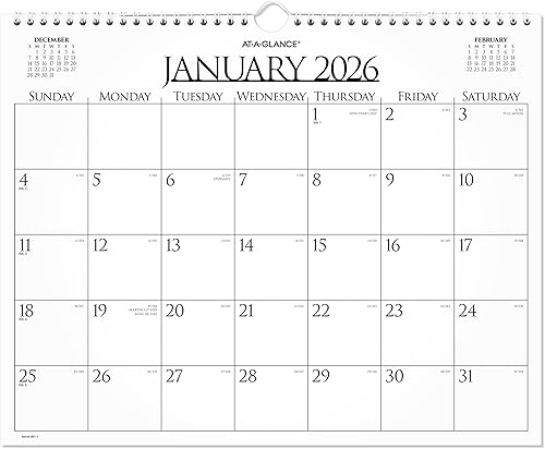 AT-A-GLANCE Calendario de pared 2026, mensual, 15 x 12 pulgadas, mediano, para n
