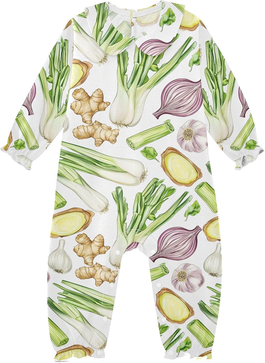 vvfelixl Baby Sleepers Kitchen Spices Long Sleeve Onesie Girl Baby Clothes for Girl Play One-piece for 0-3 months
