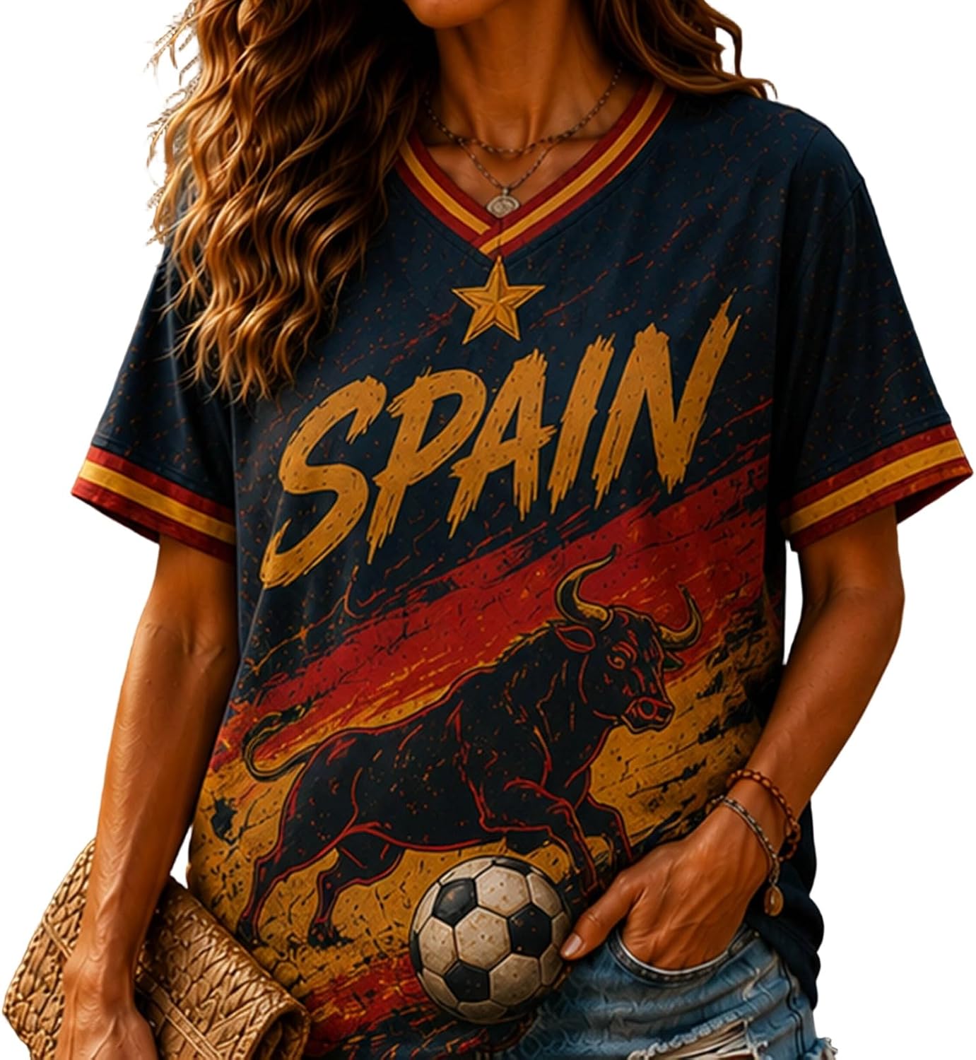 Soccer 2026 Jersey Shirts for Women Trendy Casual Inspire Flag Short Sleeve Fashion Sport Tee Summer