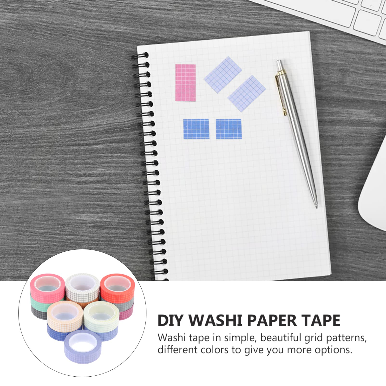 NUOBESTY 28rollos Cinta De Washi Tape Diseño Para Manualidades y Scrapbooking Para y Álbumes