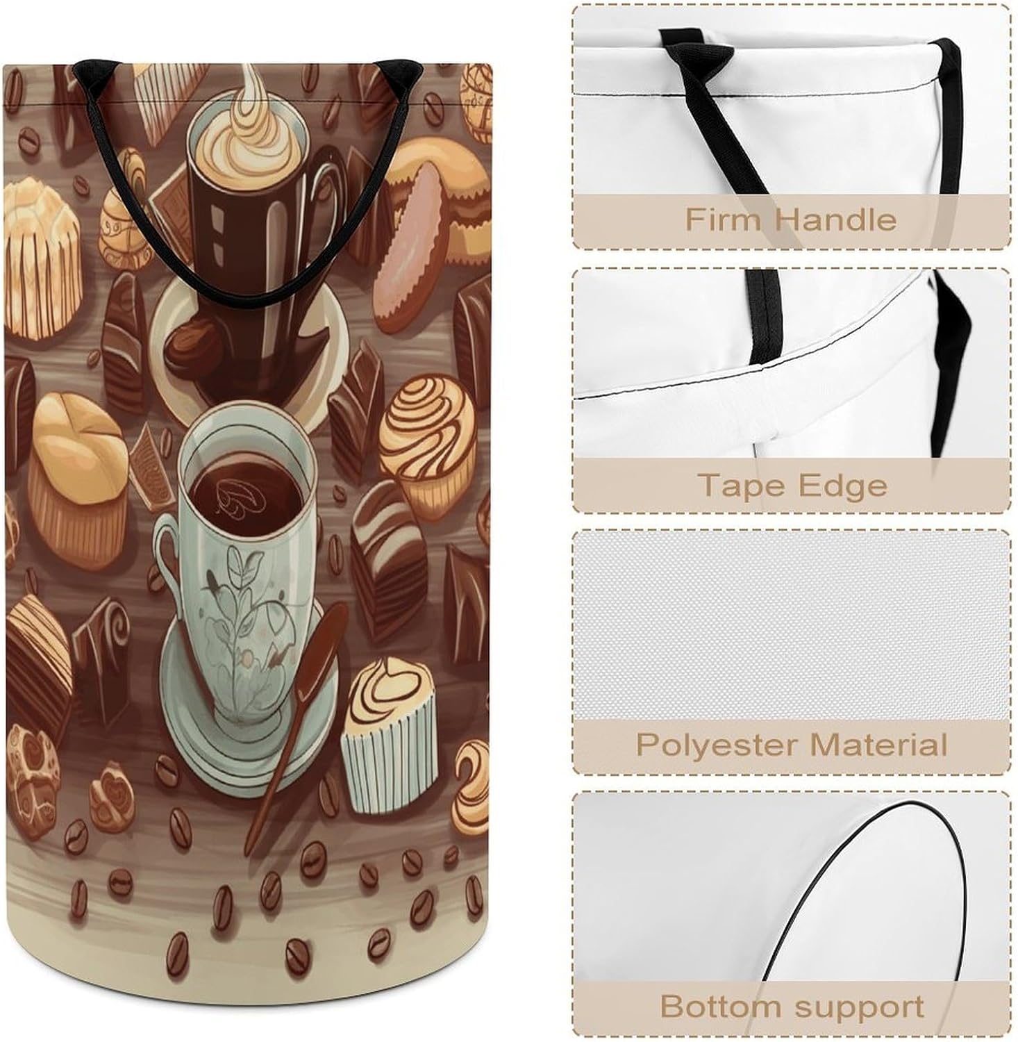 Dirty Clothes Basket Extra Large 110l Open Top Laundry Hamper With Portable Carry Handles, Foldable Waterproof Clothes Basket Spacious Laundry Bag For Bedroom Bathroom Laundry Room Dorm