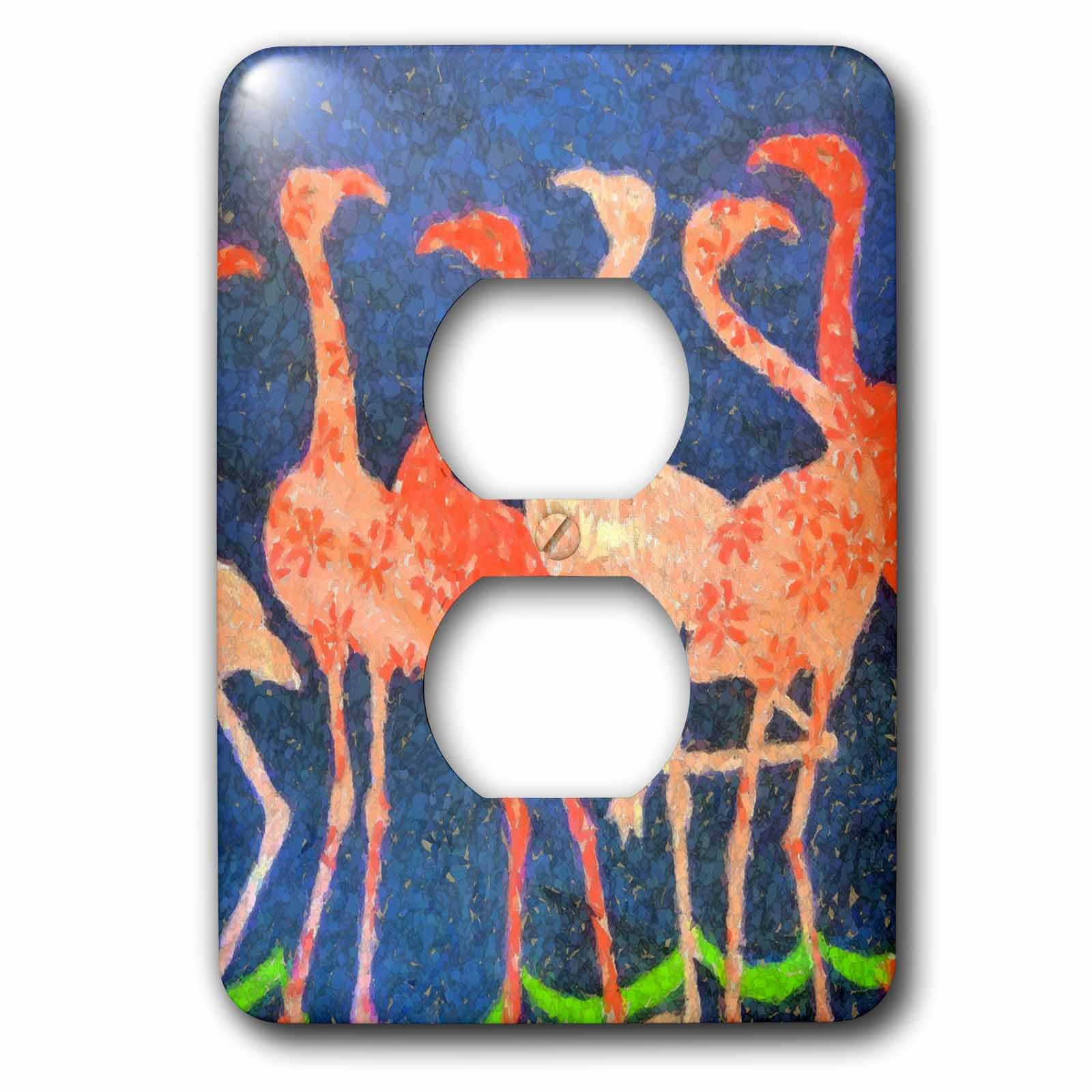 Flamants roses avec Attitude rénover plaque double prise de courant