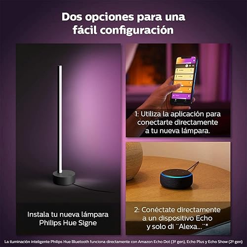 Miniatura 11 de Philips Hue Paquete de 2 lámparas de pie Gradient Signe, compatibles con Alexa, Apple HomeKit y Google Assistant, color blanco, paquete de 2