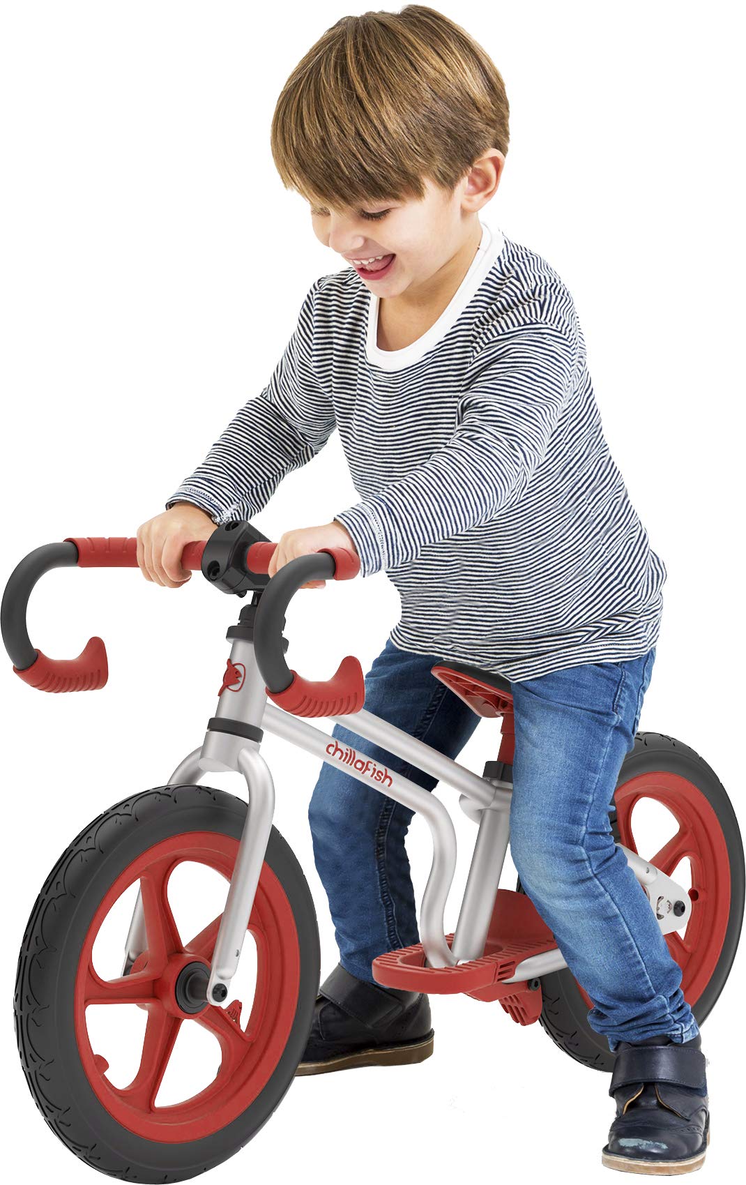 Chillafish CPFX01RED Fixie, rower biegowy z hamulcem, czerwony, od 2 do 5 lat