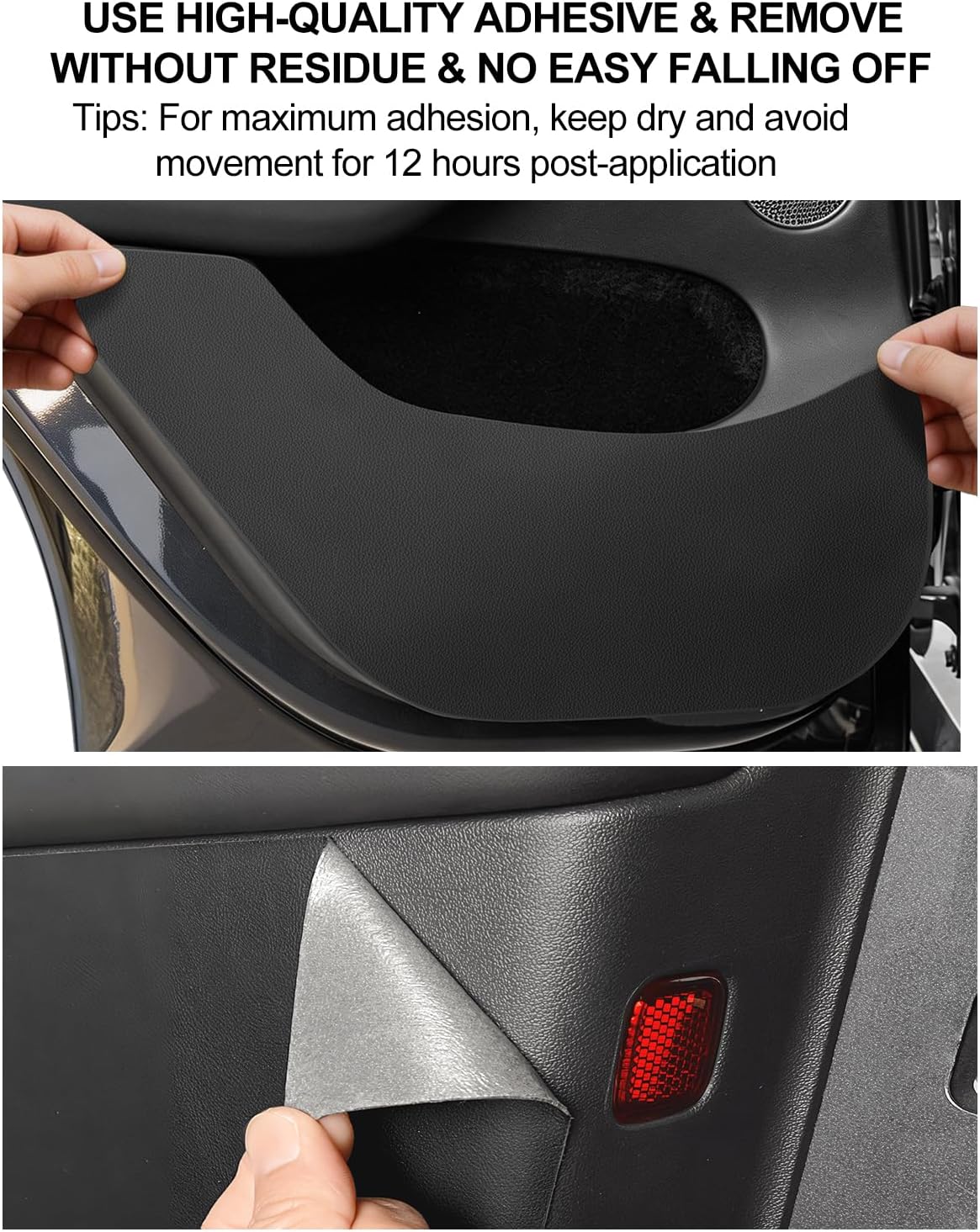 for Tesla Anti Kick Door Protector Model Y Juniper Refreshed Accessories 2025 2026 Door Side Anti-Dirty Wrap Pad Cover Mat Waterproof Dust Resistant Protector Cover Leather Pad 4PCS Black