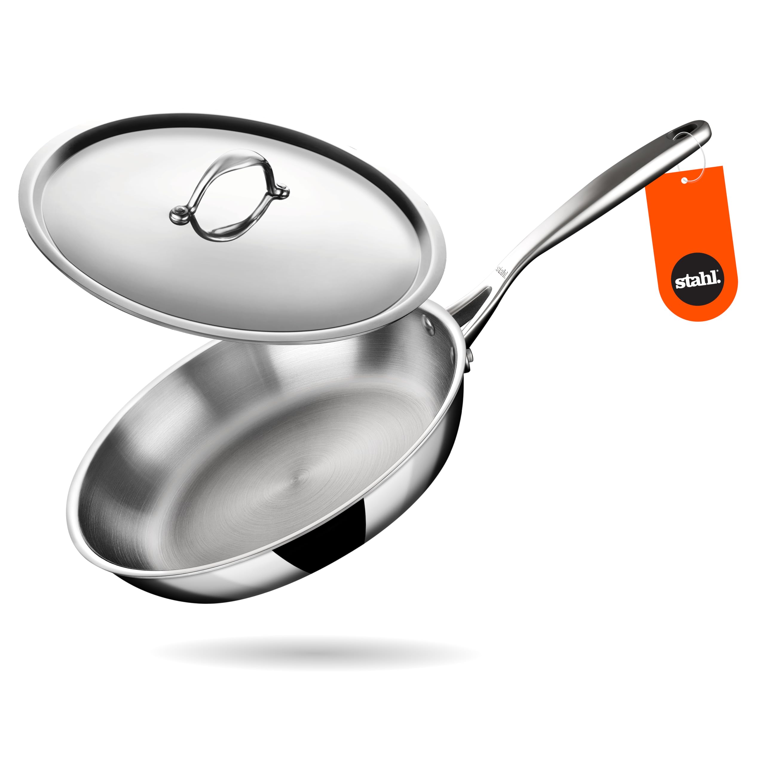 Stahl Artisan Triply Stainless Steel Fry Pan with Lid, Induction & Gas Stove Compatible, Omelette and Egg, 2.1 L, 26 cm-picture-20