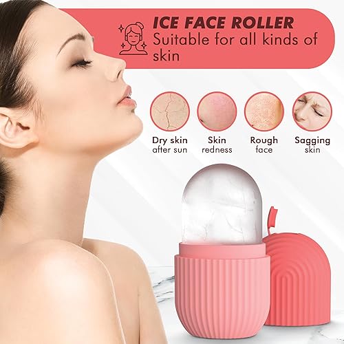 Miniatura 2 de Rodillo de hielo facial - Rosa