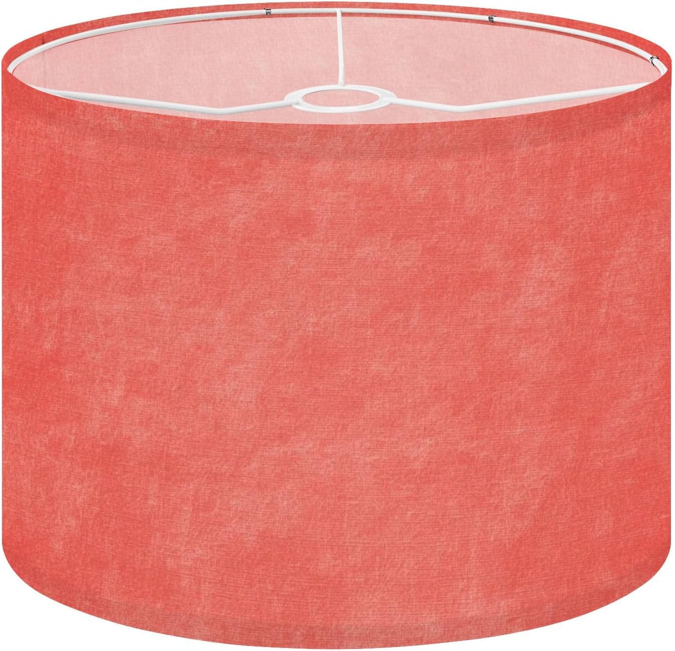 Lamp Shade Coral Peach Grunge Paper Concrete Wall Abstract Ombre Orange Drum Lampshades for Floor Lamps Table Lamps 13"x13"x10" Medium Replacement Linen Lamp Shade Easy Assembly