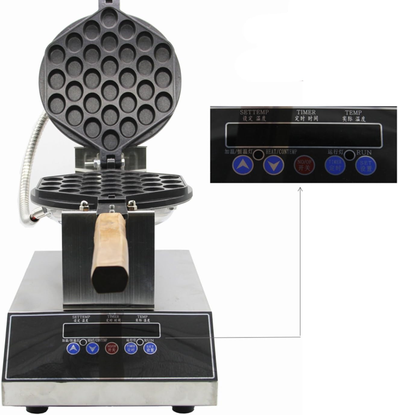 Commercial Microcomputer Digital Eggettes Electric luxurious Stainless steel Eggettes Bubble Waffle Maker Commercial Egg Waffle Maker Non-stick pan waffle grill Egg Puff Machine 110V/220v CE