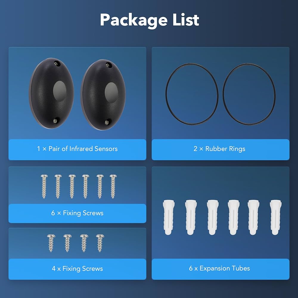 DC12-24V Infrared Sensor Kit For Gate Opener Outdoor Photocell IR Beam Safety Sensors Detector For Auto Garage Door Opener From Smart Home Sensor - Price 21.54