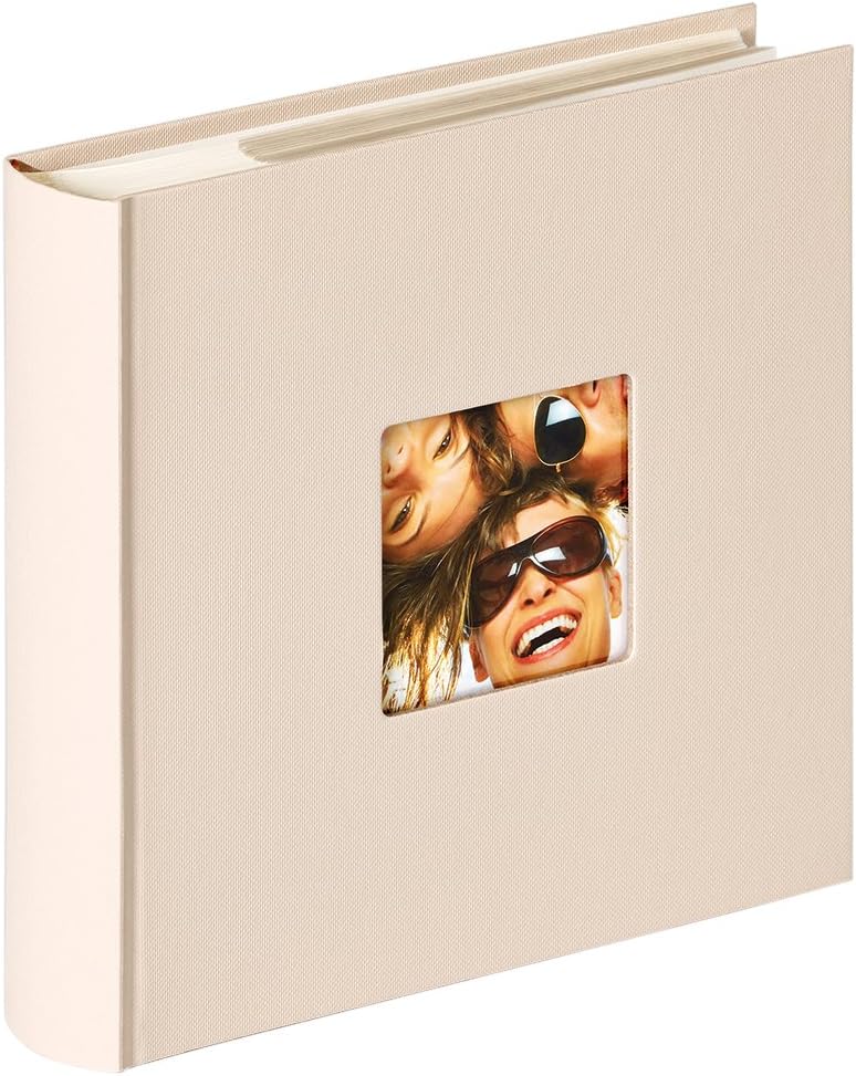 walther Design Photo Album Sand 200 Photos 10 x 15 cm Memo Slip-in Album with Punched Cover, Fun ME-110-C