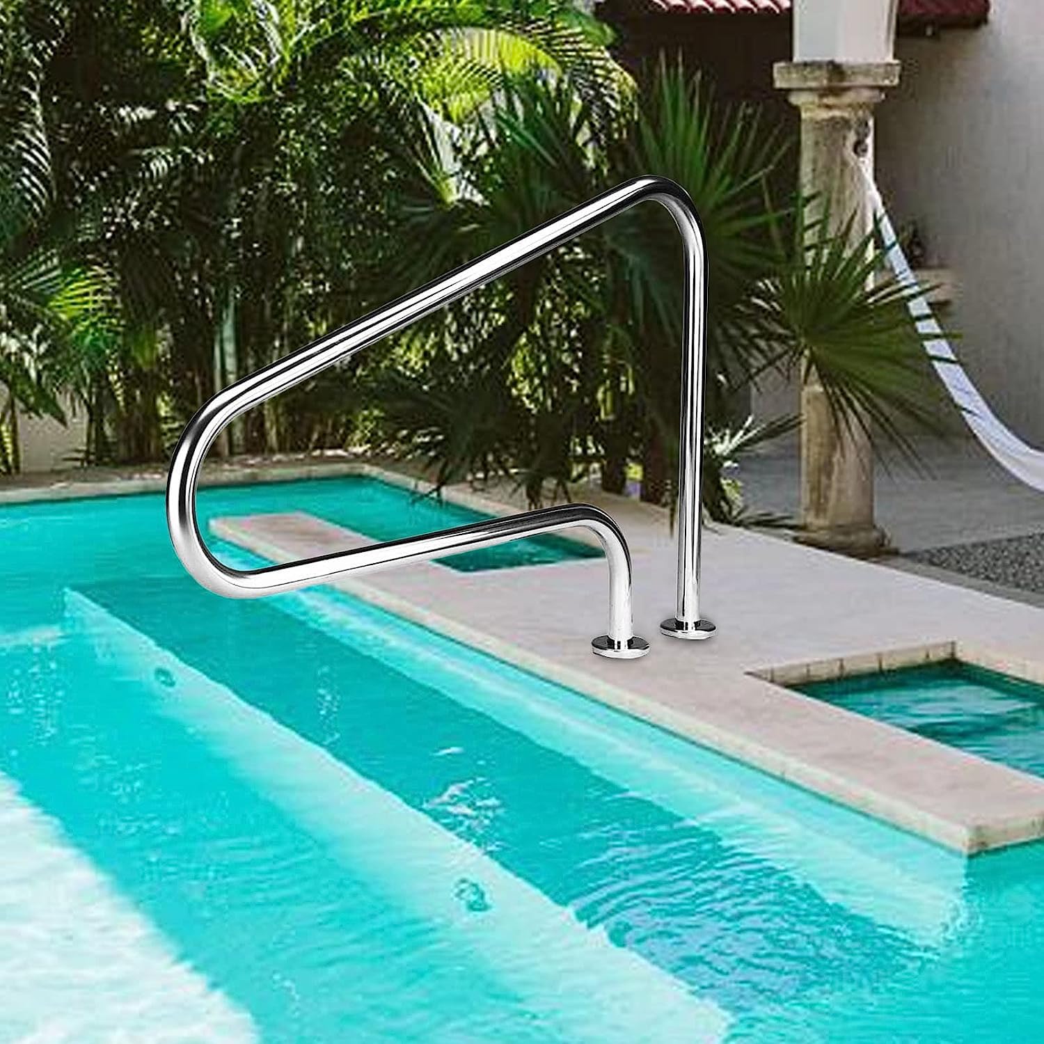 Poignée en acier inoxydable 304 pour piscine et design épuré