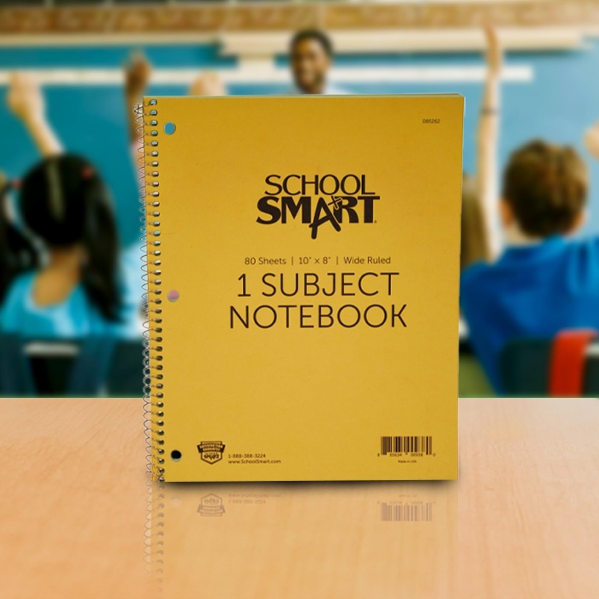 School Smart - Quaderno a righe non perforato, 1 soggetto, 20 x 20 cm
