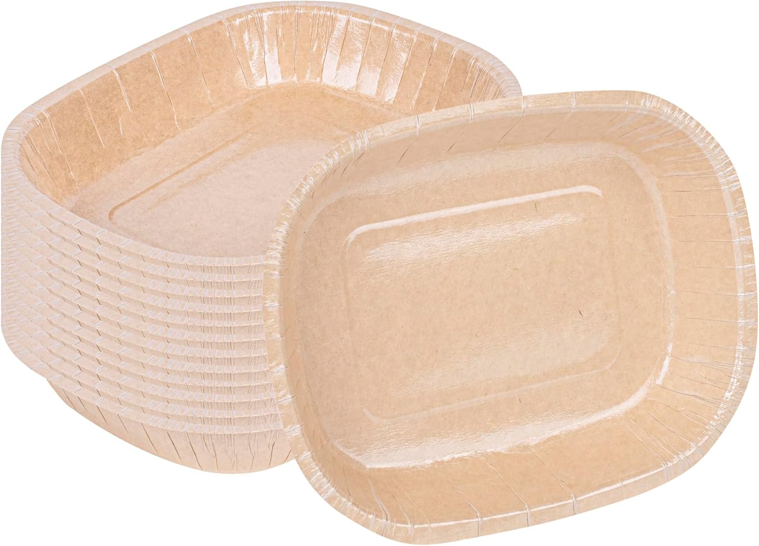 Restaurantware Baking Tray 100 Pack of 48 oz Greaseproof Oven-Safe Disposable Baking Tray Rectangular Food Container Paper