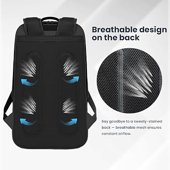 Breathable Ergonomic Women & Men Tennis Bag with Sports Shoe Compartment, Padel Backpack for Travel Tournament Laptop Black