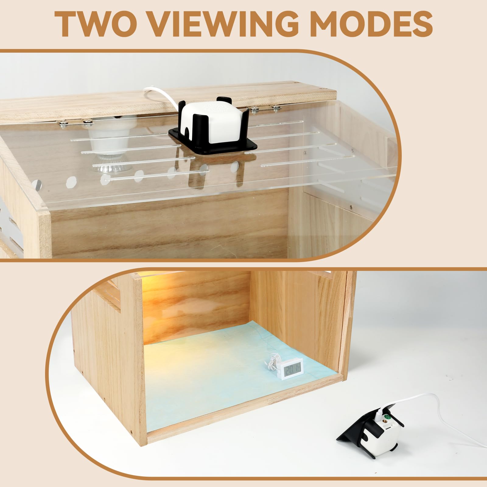 Caja de cría de pollos con cámara: cámara de observación de pollos HD 5G de 2.5 K, control de temperatura ajustable para pollitos pequeños, patos, codornices, regalo ideal de Navidad (15.7