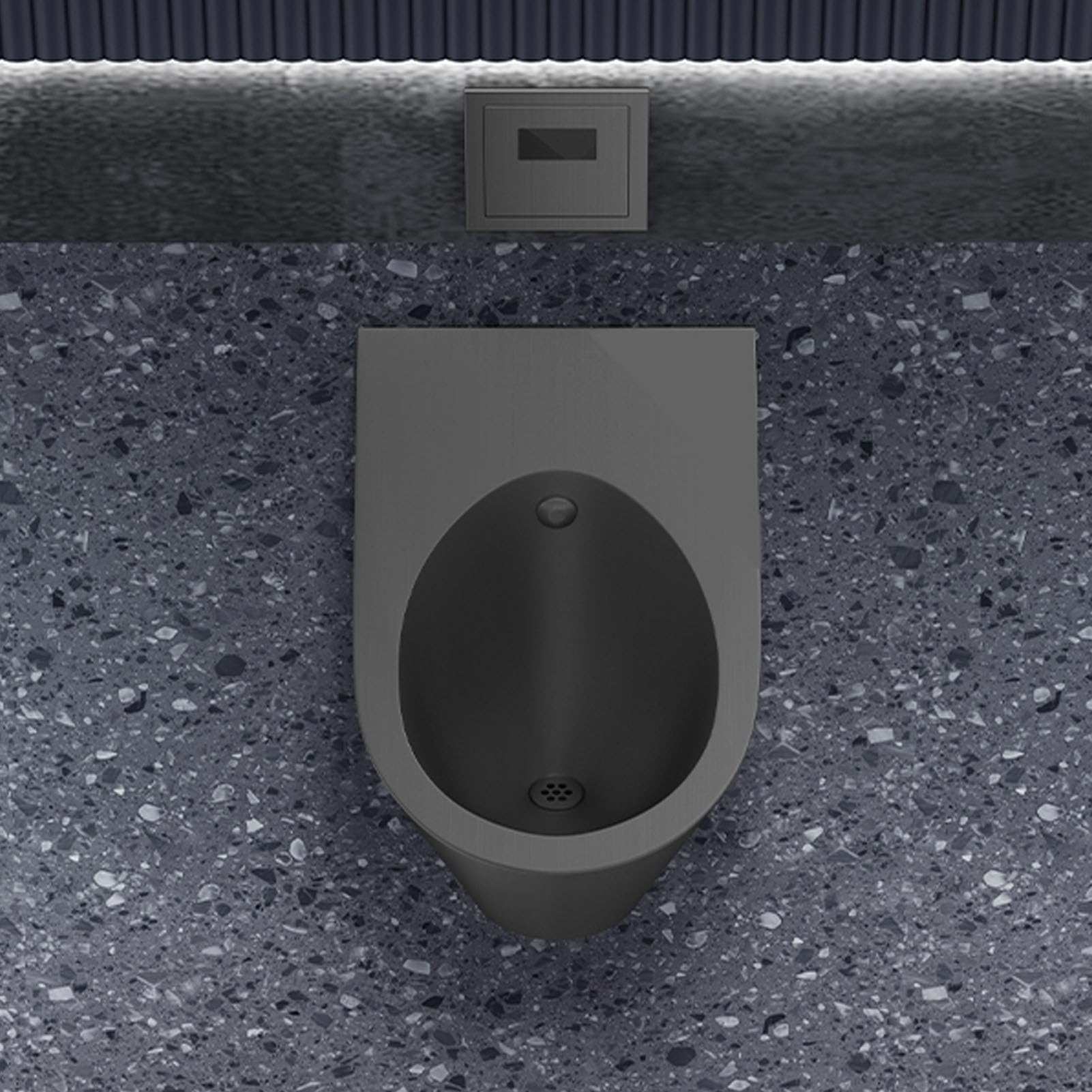 OTQEFTN Wall Mounted Sensor Urinal, 304 Stainless Steel Urinal with Automatic Flush System, Male Sanitary Ware Public Toilet Urinal, Anti-Splash Features, Space-Saving Toilet