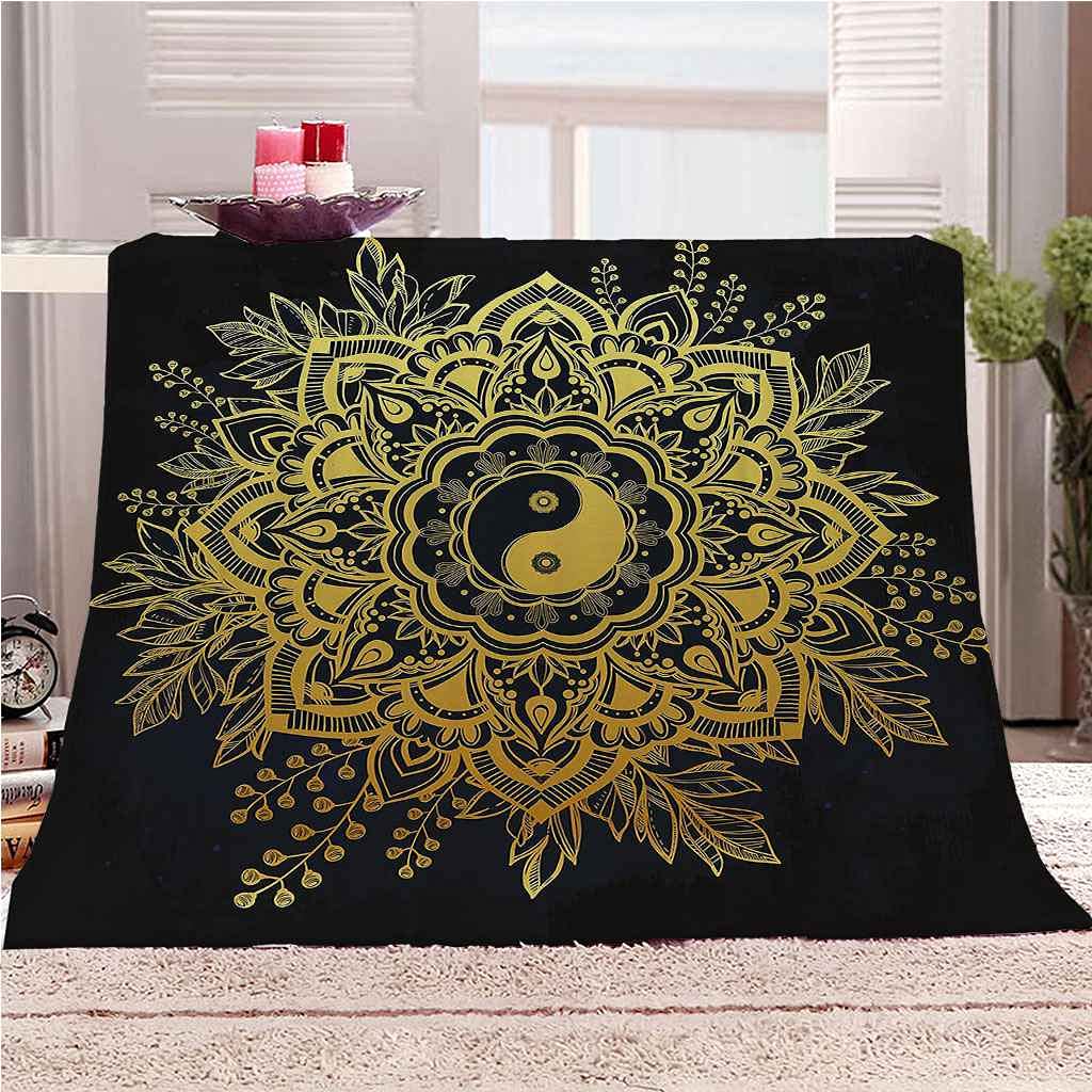 Couverture polaire douce à motif floral pour vos soirées cocooning au salon