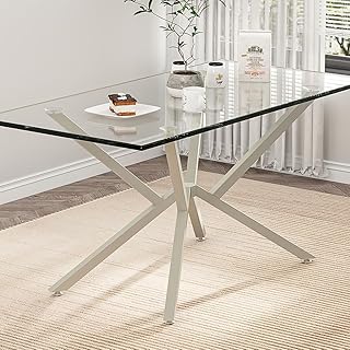 30 Inch Metal Table Base for Dining Room, Heavy Duty Table Legs for Glass, Marble, and Wood Tops, Furniture Legs for Home,Kitchen,Office (Silver)