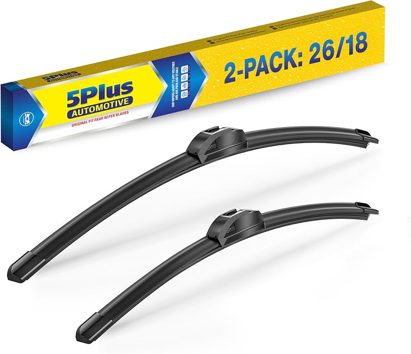 Palhetas do limpador de para-brisa 5 PLUS 26" e 18" para Toyota Camry 2012–2017 – Conjunto com 2