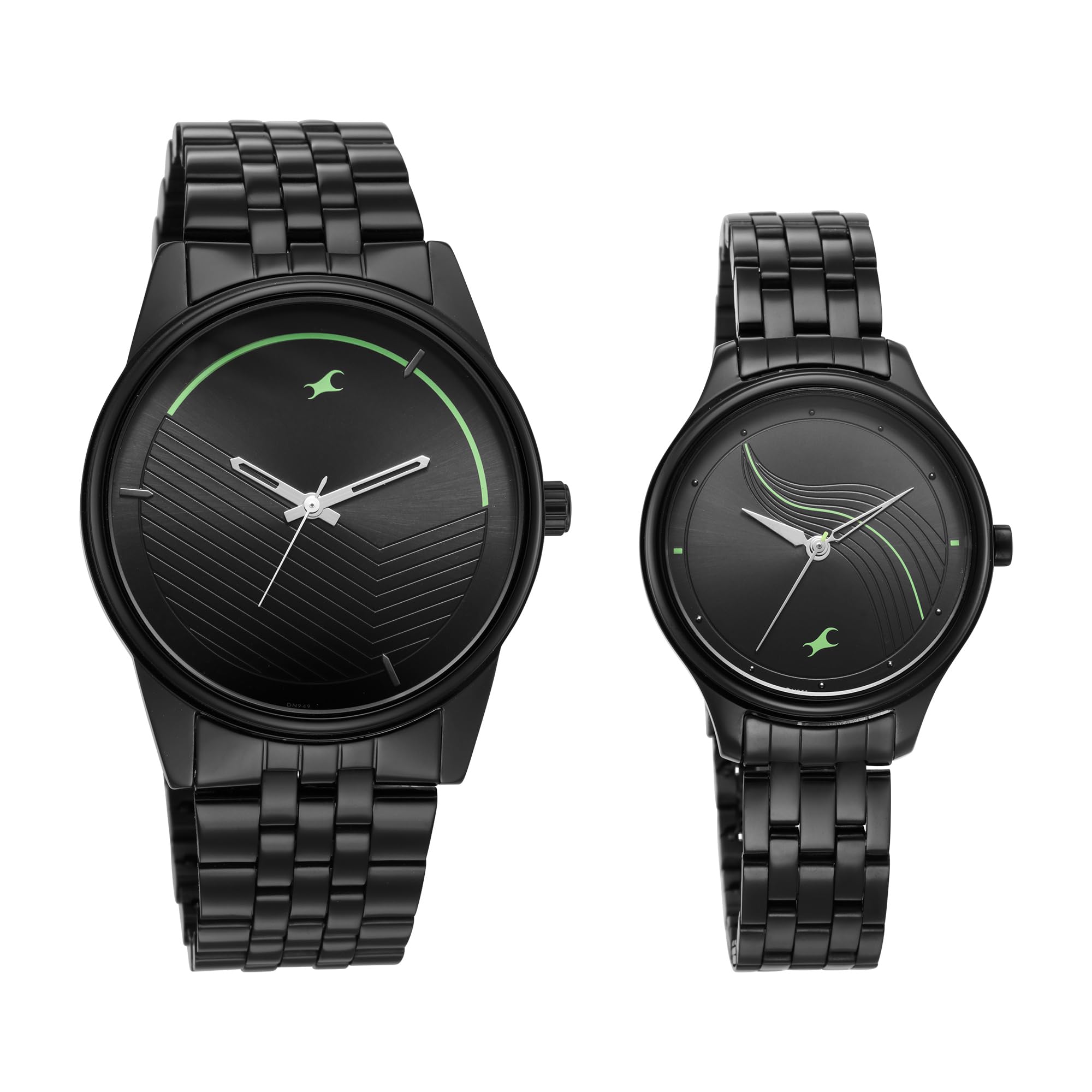 Fastrack Mixmatched Quartz Analog Black Dial Black Stainless Steel Strap Watch for Couple-NS33056296NM01P (B0CCW7DD4F) Amazon Price History, Amazon Price Tracker