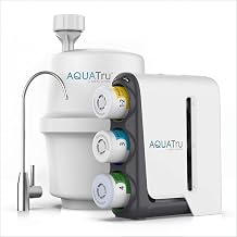 AquaTru Under Sink Reverse Osmosis Water Filter | 4-Stage Water Purification System | Certified to Remove 84 Contaminants Like Chlorine, Chromium 6, Forever Chemicals, Microplastics | Steel Faucet