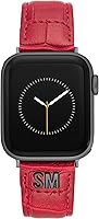 Vista 7 de Steve Madden Correa de moda de grano de cocodrilo para Apple Watch Azul