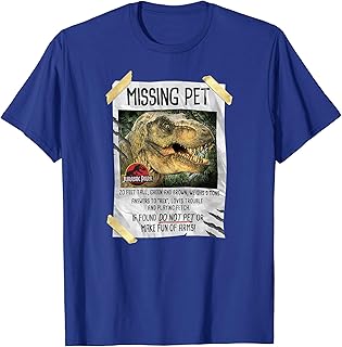 Jurassic Park Missing Pet T-Rex Poster Taped Graphic T-Shirt