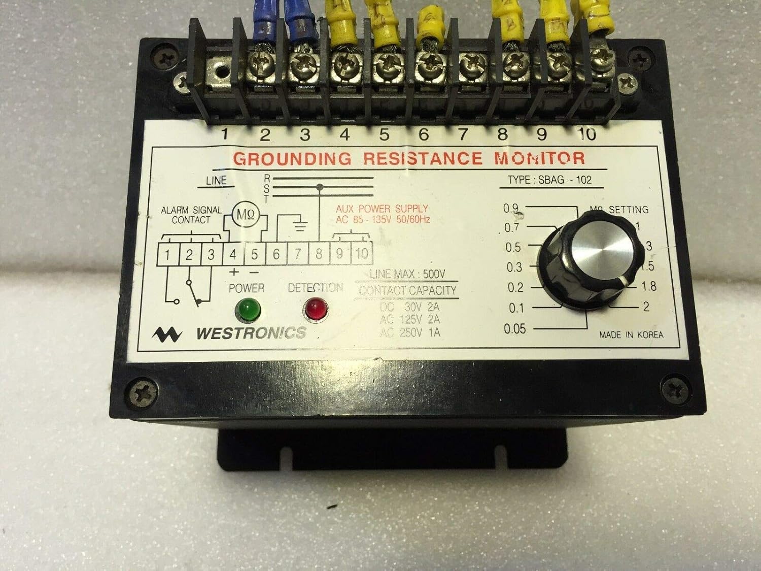 Sbag-102 Grounding Resistance Insulation Monitor AC Line Low