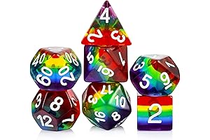 Rainbow Dice Set for D&D Dungeons and Dragons