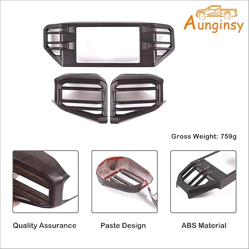 Vista 79 de Cubierta de salida de aire lateral para consola central de automóvil, compatible con Toyota Tundra 2022+ Sequoia 2023+ cubierta de panel de aire