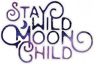 Boho Moon Vinyl Sticker – Waterproof Decal for Laptops Car Bumpers Water Bottles Windows & Journals – Free Spirit & Dreamer Inspirational Quote