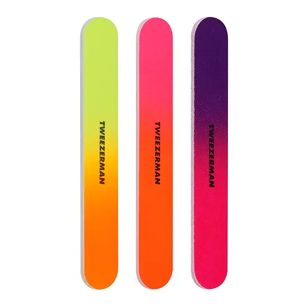 Tweezerman Stainless Steel Nail Clipper Combo Set with Three Neon Nail Files 6