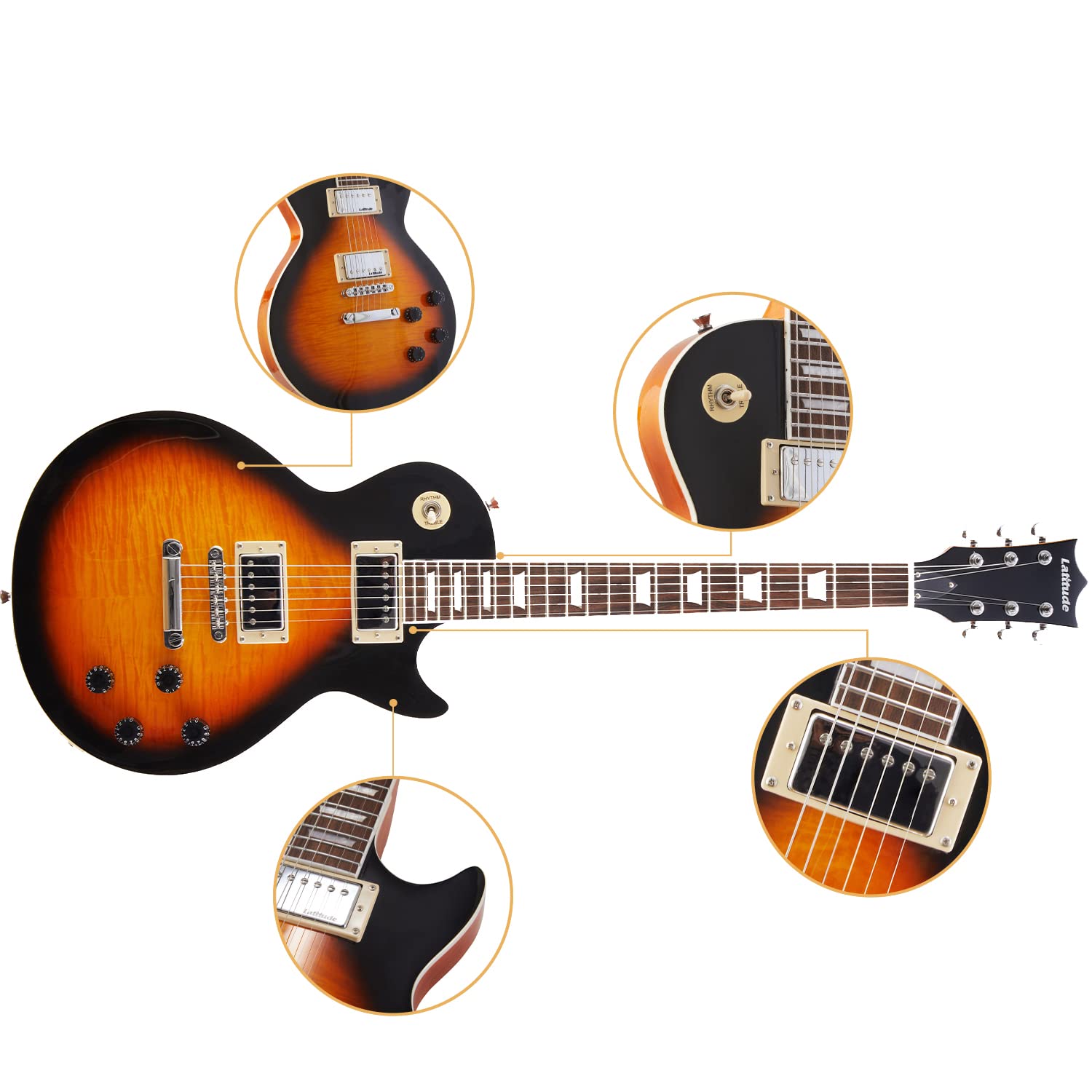 Buy Latitude NW1915 Les Paul Electric Guitar 6 String Single Cut with