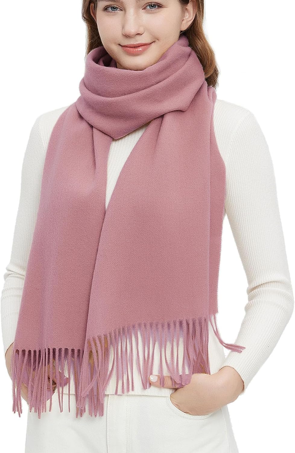 Novawo Wool Scarf Soft Warm Winter Scarves Wraps for Women and Unisex