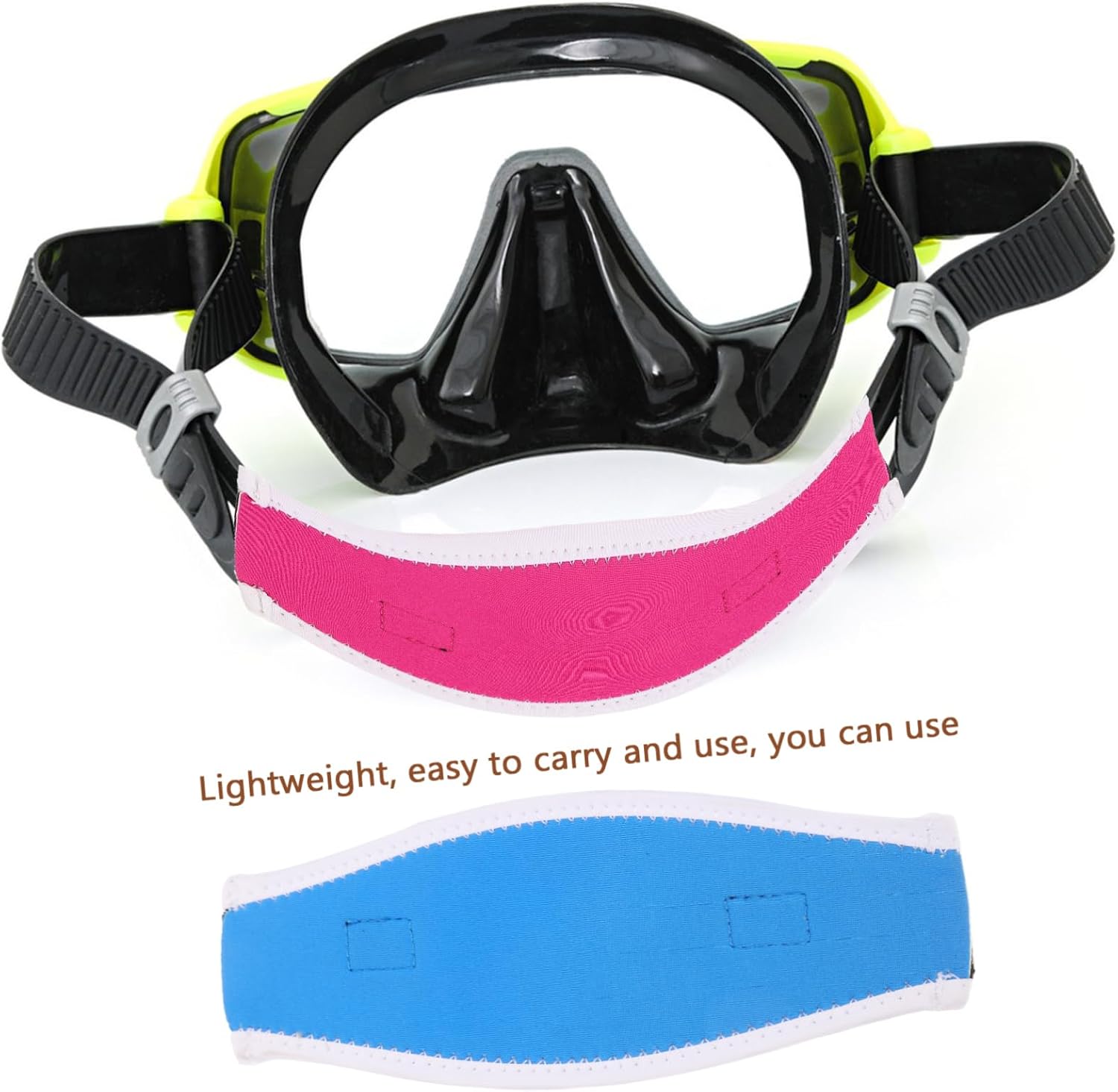 Toddmomy Reusable Neoprene Diving Mask Strap Covers for Hair Fit Comfortable Dual-sided Design for Snorkeling and Scuba Diving Activities