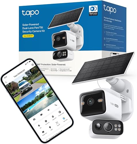 Tapo C645D Outdoor Wifi Camera Kit with Solar Panel, 2K D… - 1