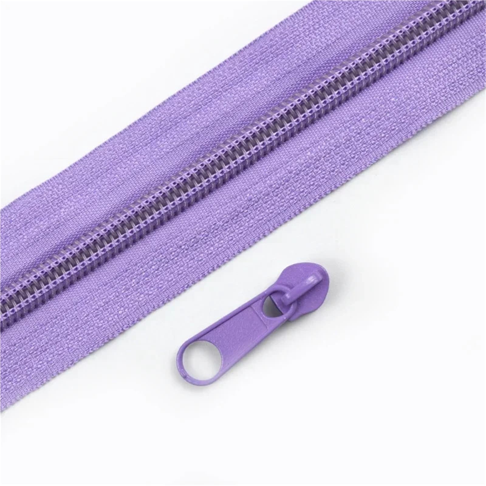 Zips for Sewing 2/5/10/20M 3# 5# Rainbow Nylon Zipper with Slider Bags Garment Decor Zip Closure By The Meter Zips Repair Kit Sewing Accessories Sewing Supplies(Lightpurple,5MZips 5PcsSliders,No3)