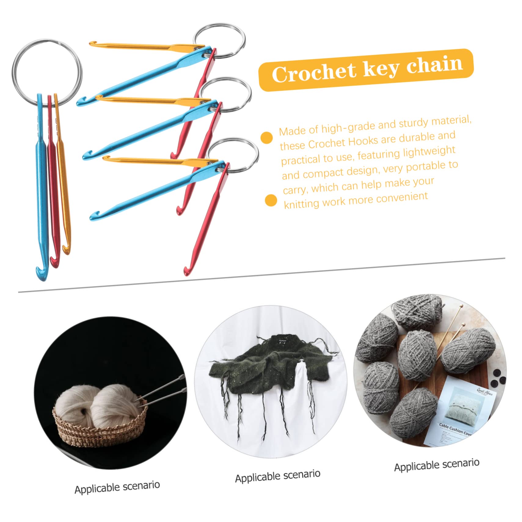 OSALADI 5 Series Herramientas De Tejer Ganchillo Agujas De Tejer Kit De Ganchos De Crochet Agujas De Crochet Para Hilo Suministros De Costura De Crochet Aguja De Hilo Aluminio 4 Piezas X 5