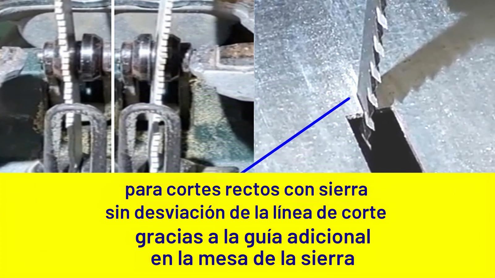Mesa de sierra de calar con guía para rectas y curvas, cortes de sierra
